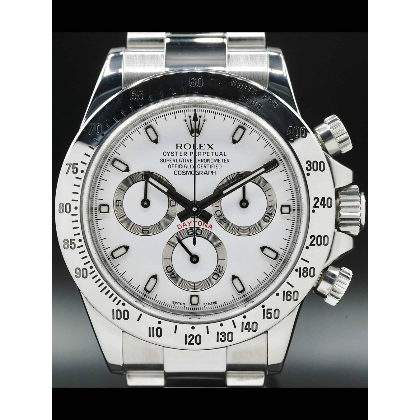 Rolex  Daytona 2015 Stainless Steel White Dial 116520 Rare APH Dial