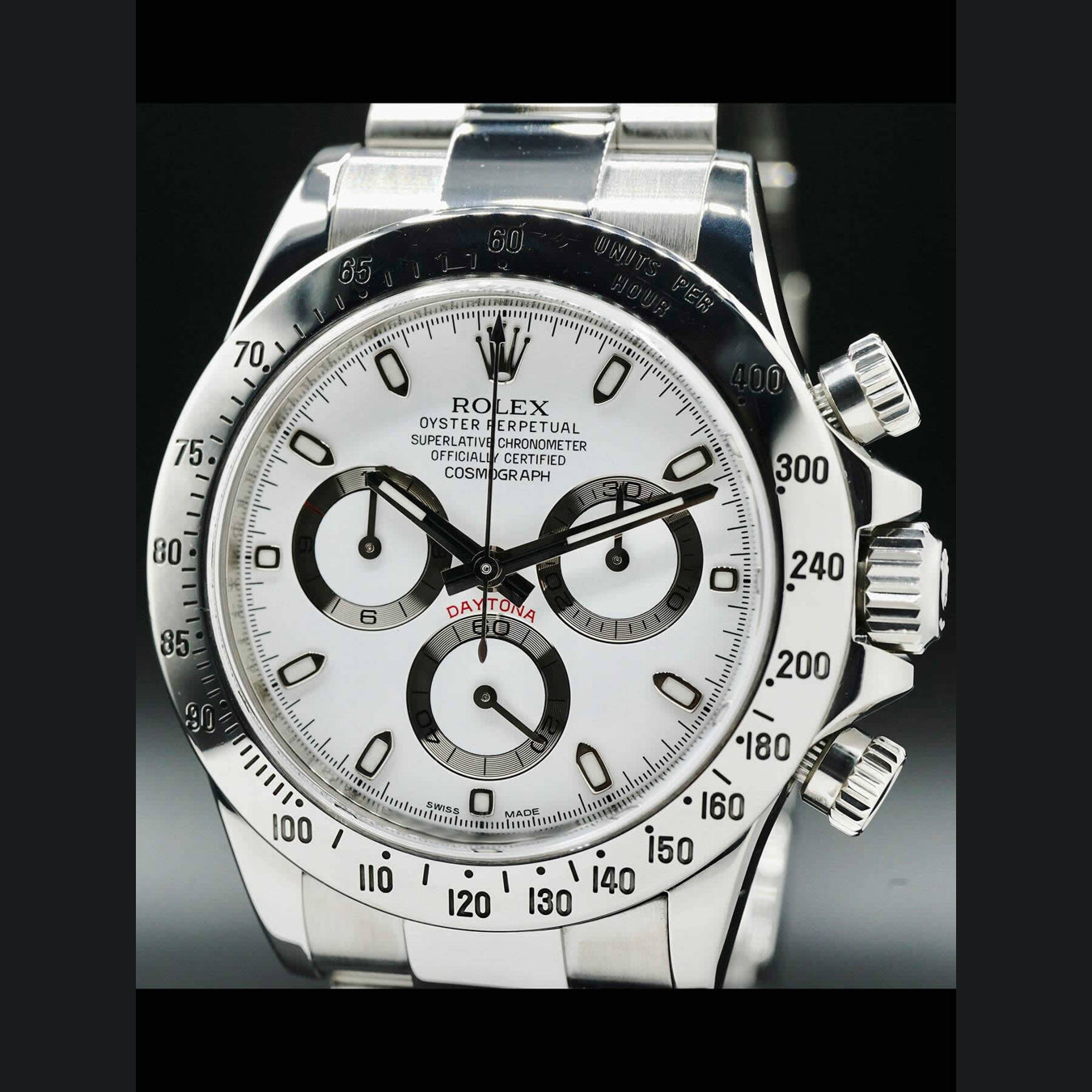 Rolex  Daytona 2015 Stainless Steel White Dial 116520 Rare APH Dial