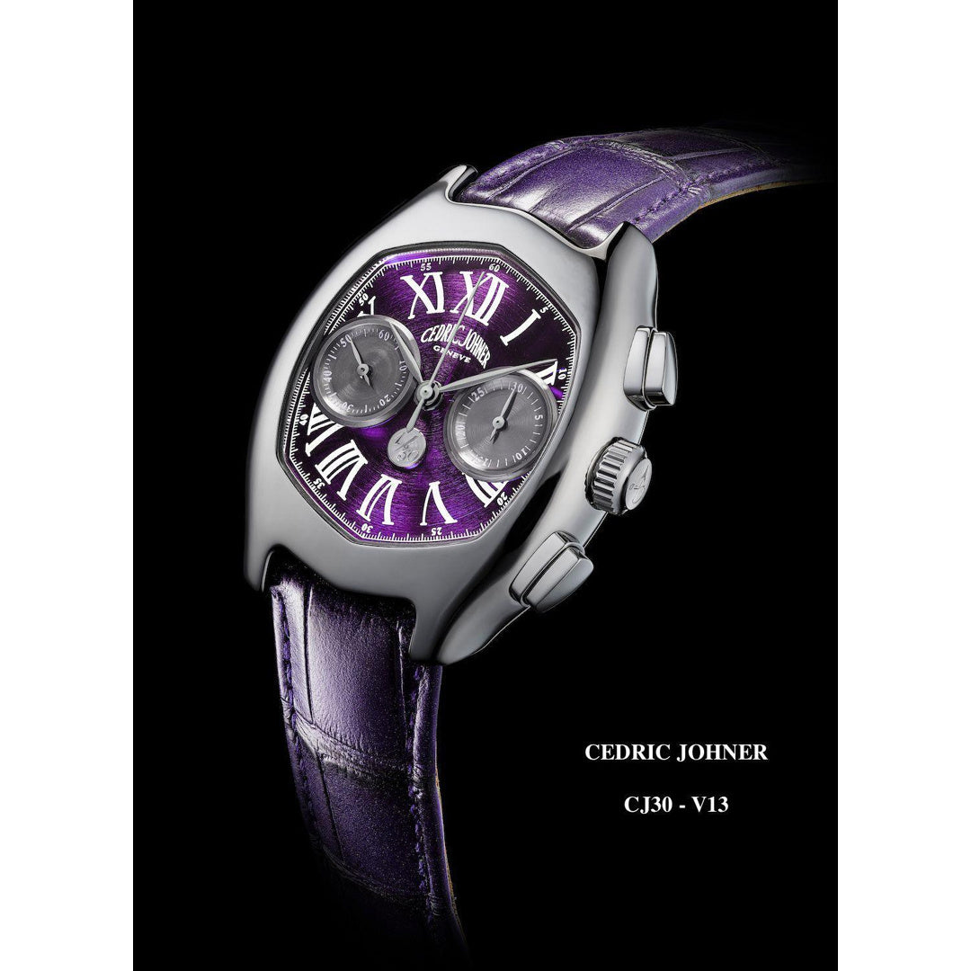 Cedric Johner Iconic Abyss Chronograph Limited Edition 30th Anniversary Purple dial