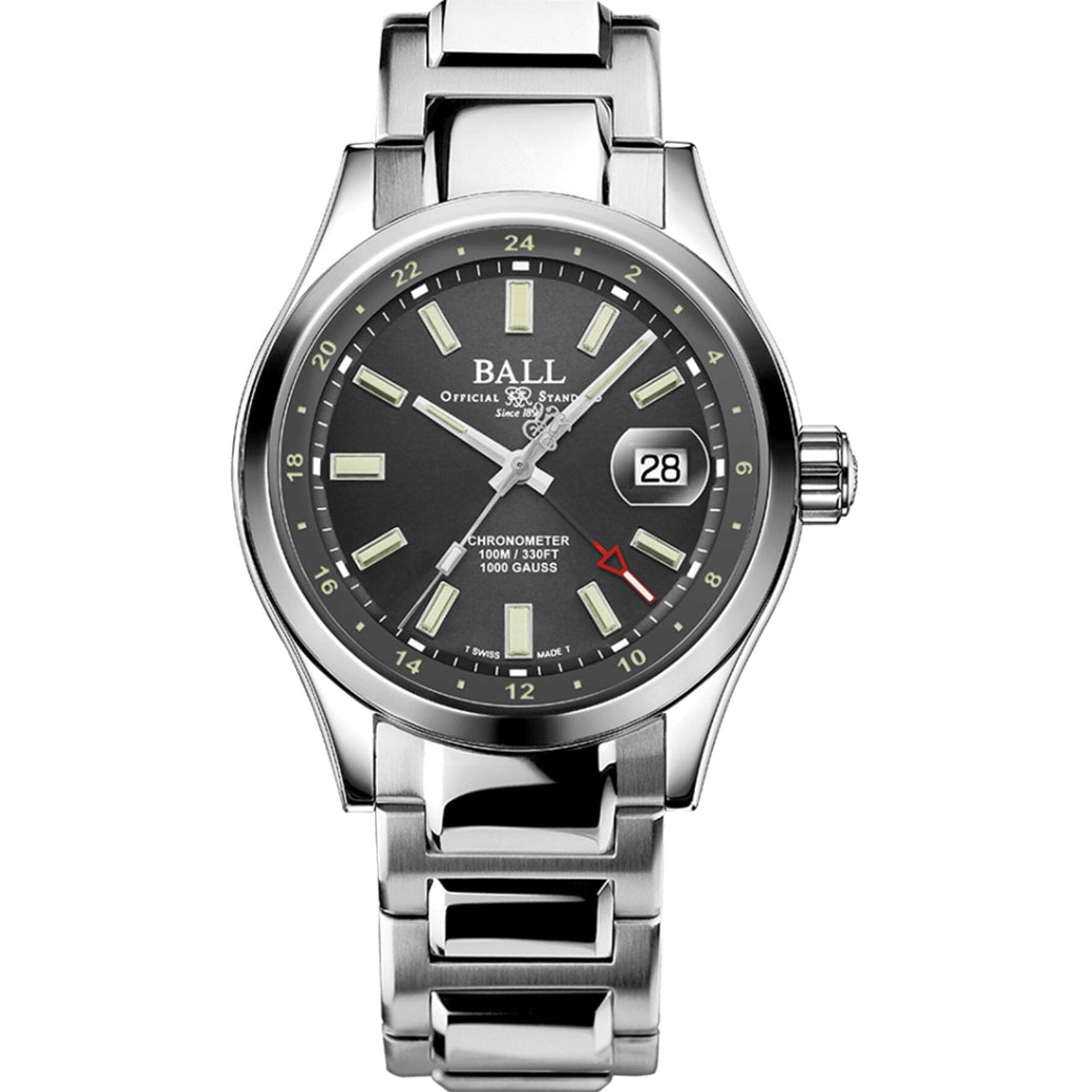 Ball Engineer III Endurance 1917 GMT 41mm Grey Dial Rainbow Tubes