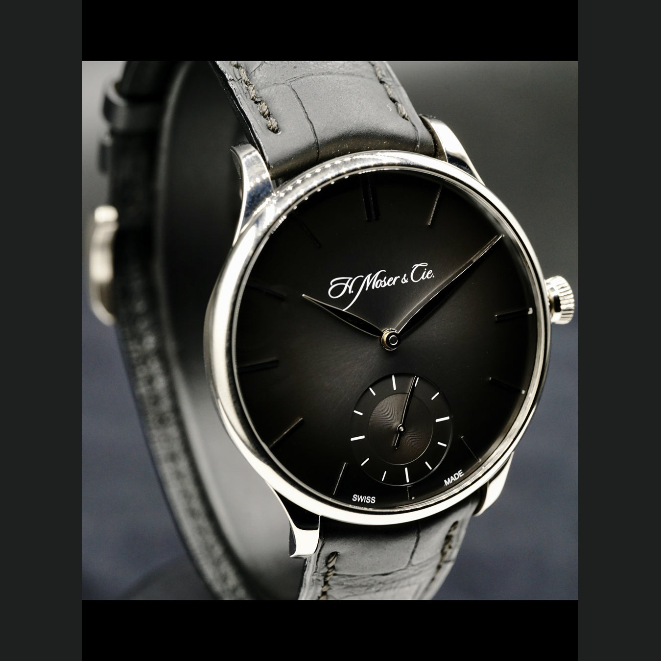 H. Moser & Cie. Venturer Small Seconds White Gold Ardoise Fume Dial 2327-0201