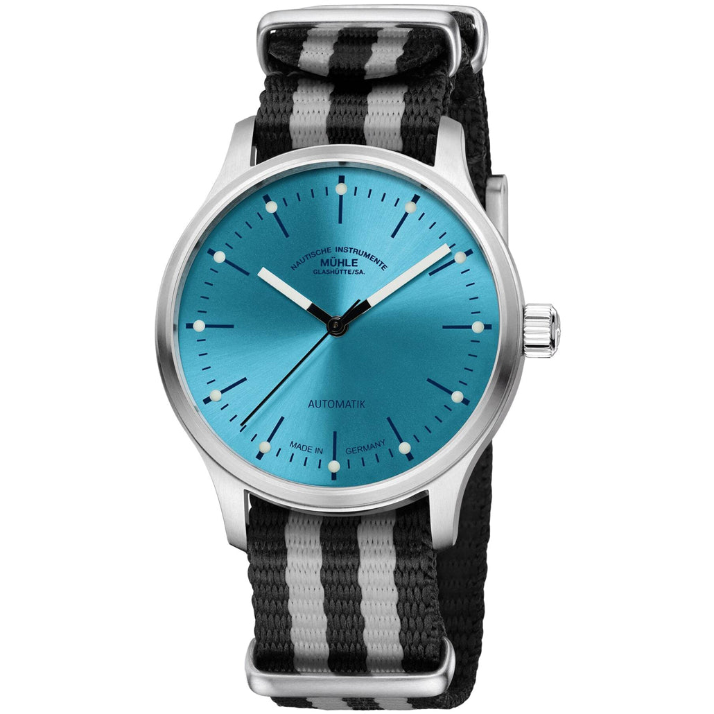 Mühle Glashütte Panova Turquoise Dial on Nato Strap
