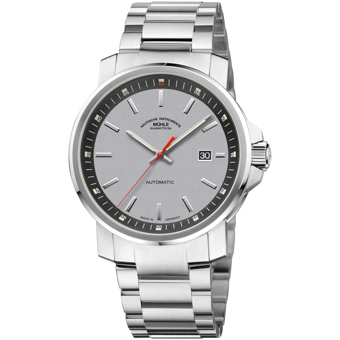 Mühle Glashütte 29ER Big Silver Grey Dial on Bracelet