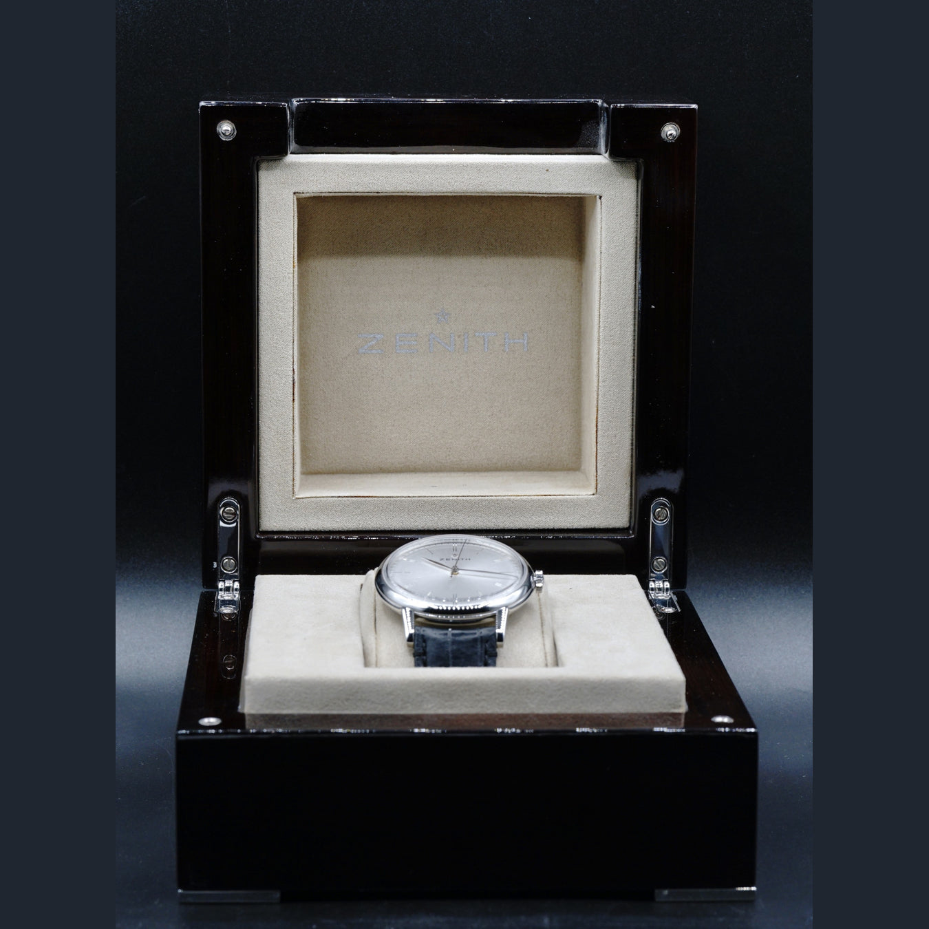 Zenith Elite 42mm Steel Chronograph Silver Dial Automatic 032270615001C493