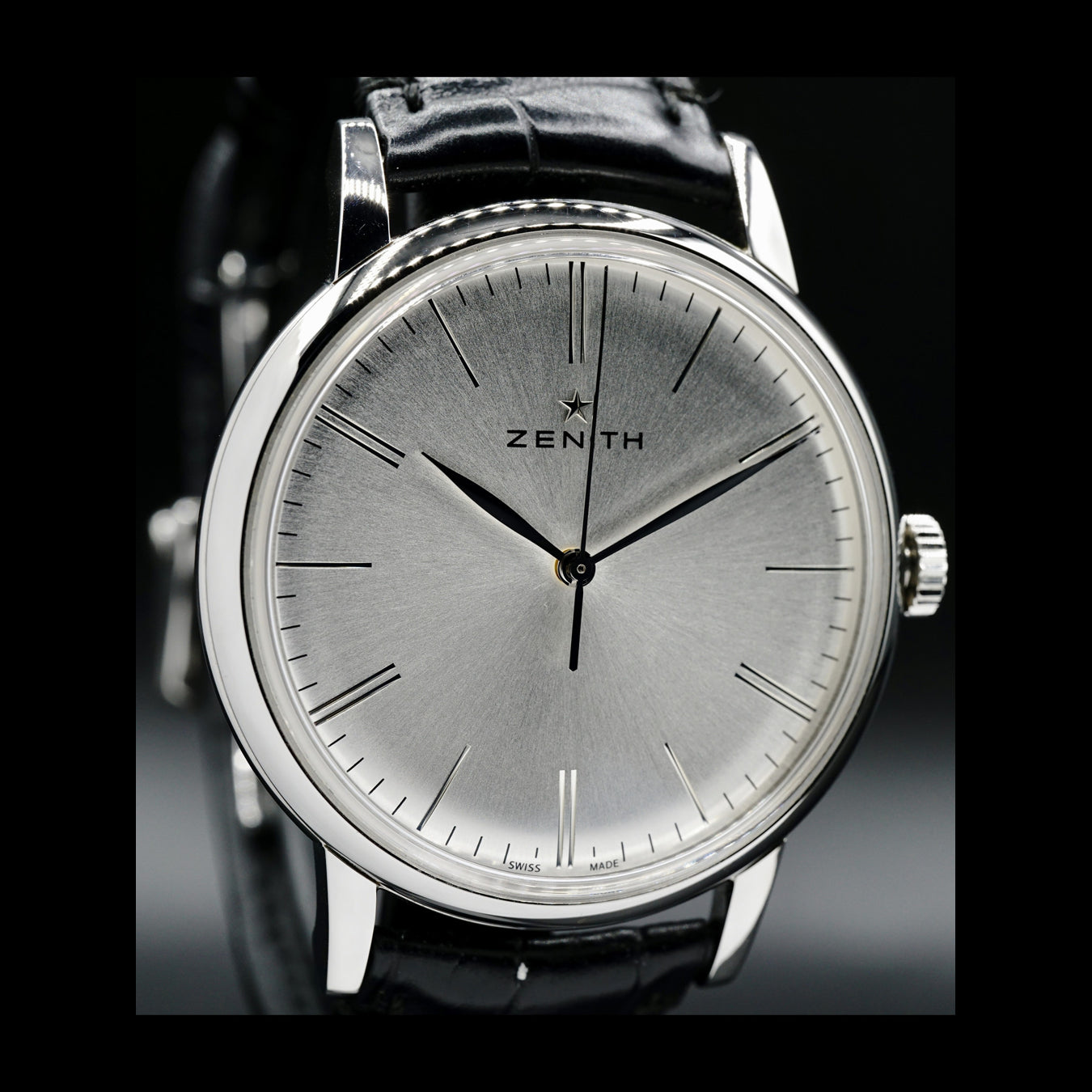 Zenith Elite 42mm Steel Chronograph Silver Dial Automatic 032270615001C493