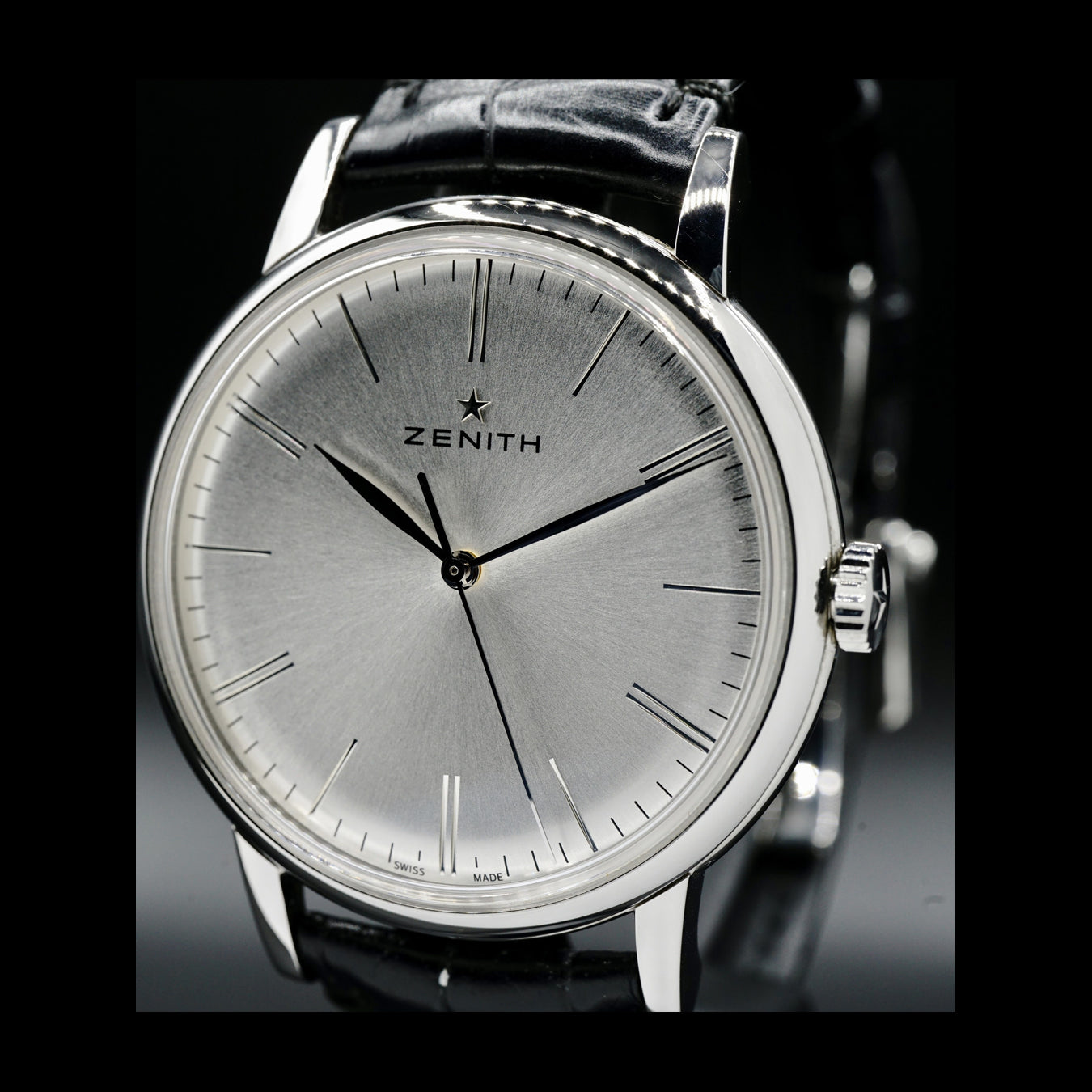 Zenith Elite 42mm Steel Chronograph Silver Dial Automatic 032270615001C493