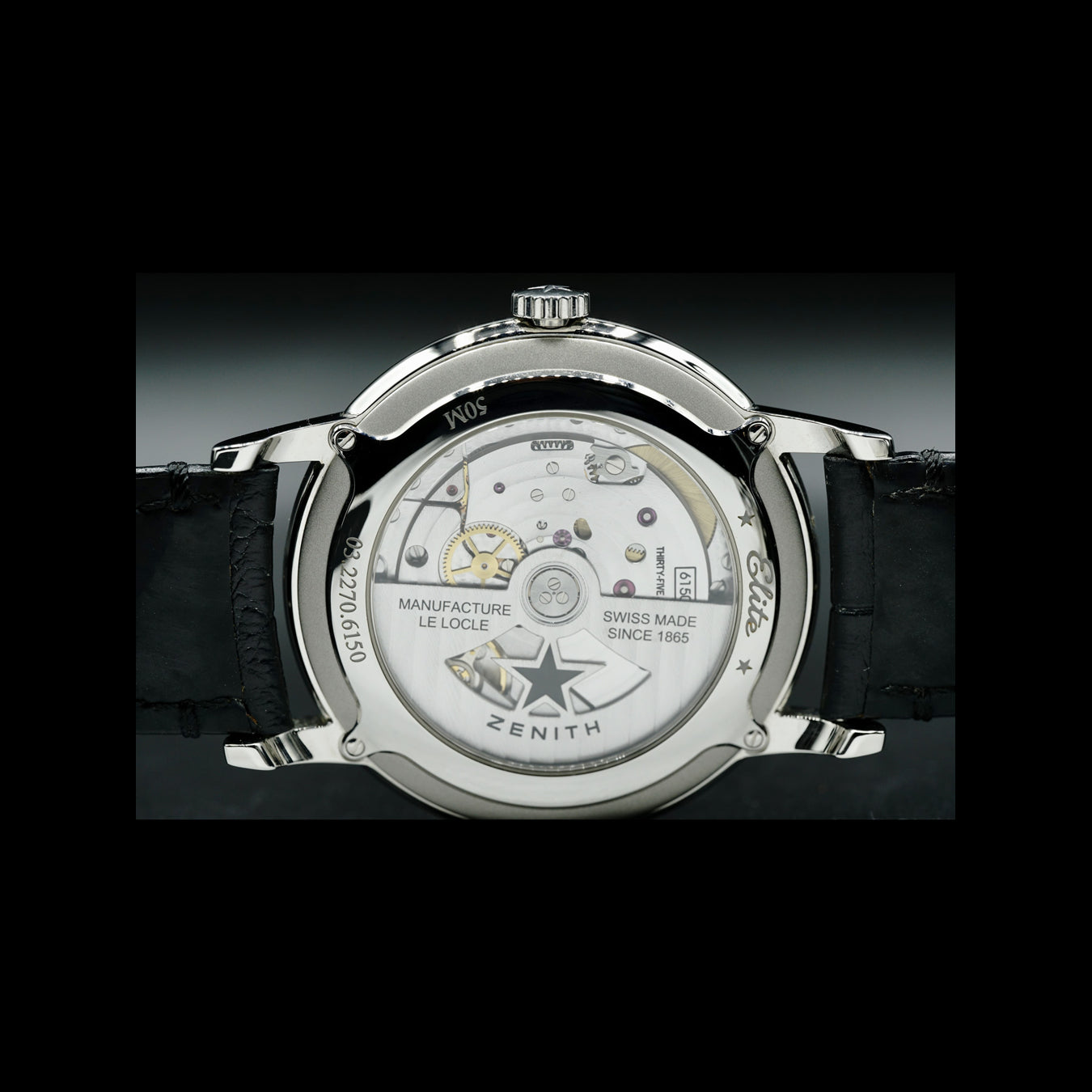 Zenith Elite 42mm Steel Chronograph Silver Dial Automatic 032270615001C493
