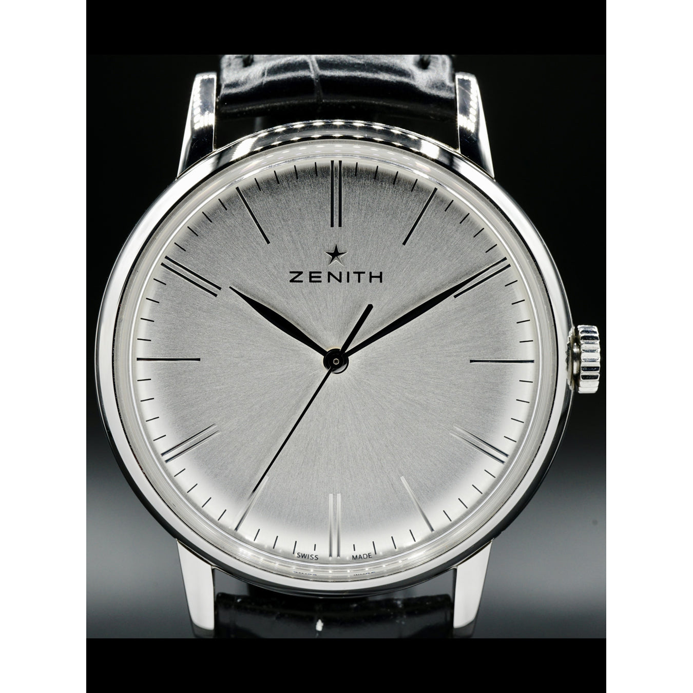 Zenith Elite 42mm Steel Chronograph Silver Dial Automatic 032270615001C493