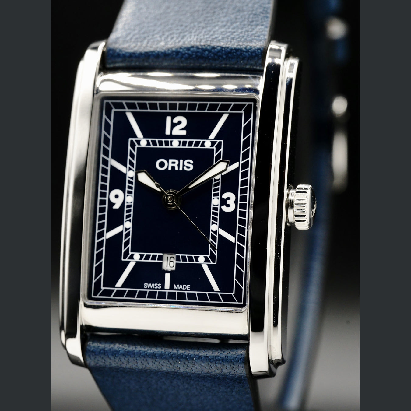 Oris Rectangular Blue 01 561 7783 4065-07 5 19 17