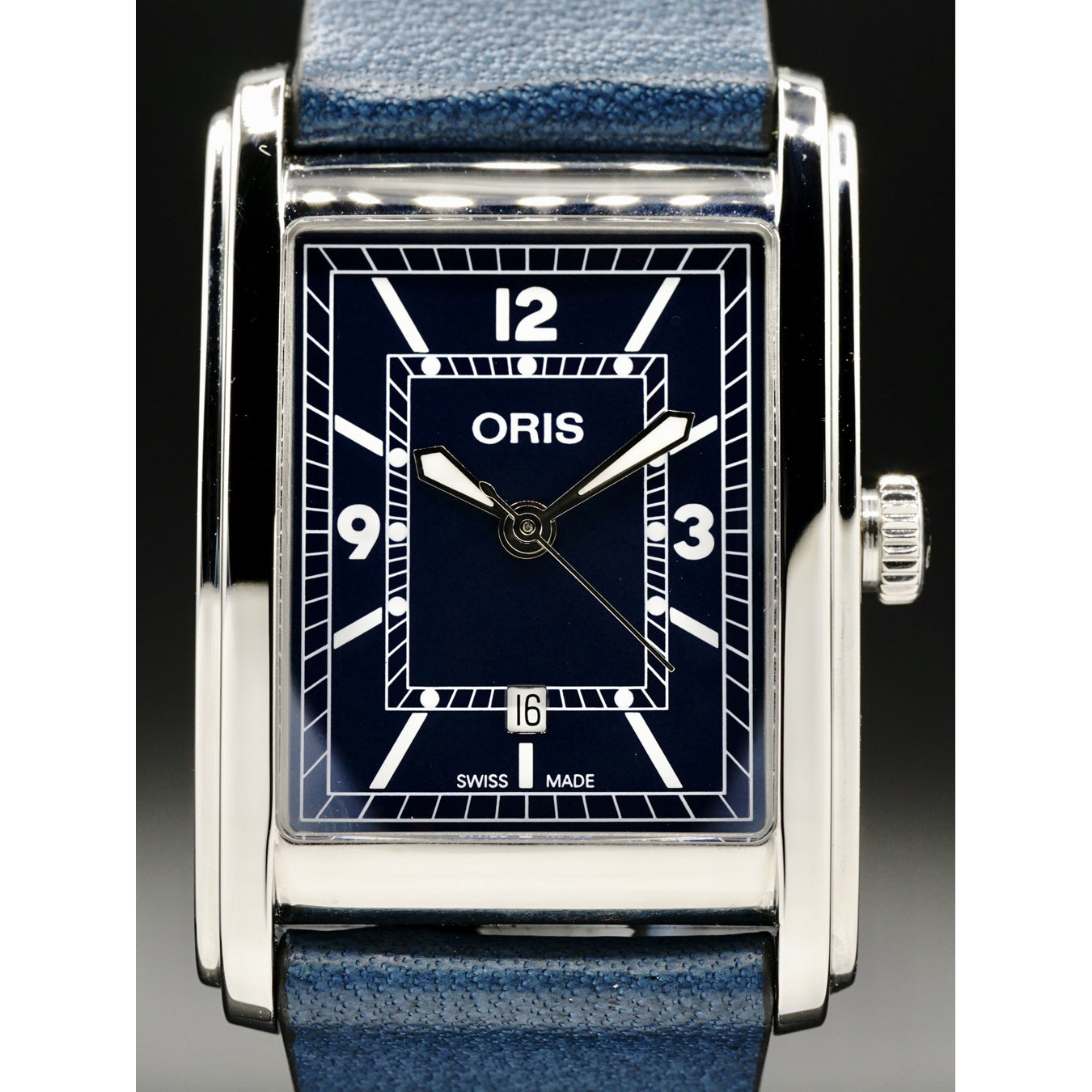 Oris Rectangular Blue 01 561 7783 4065-07 5 19 17