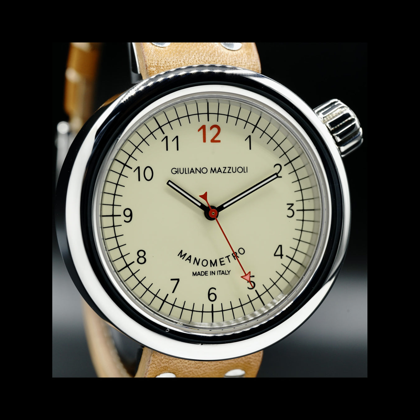 Giuliano Mazzuoli Manometro Ivory Polished Stainless Steel MRP01N