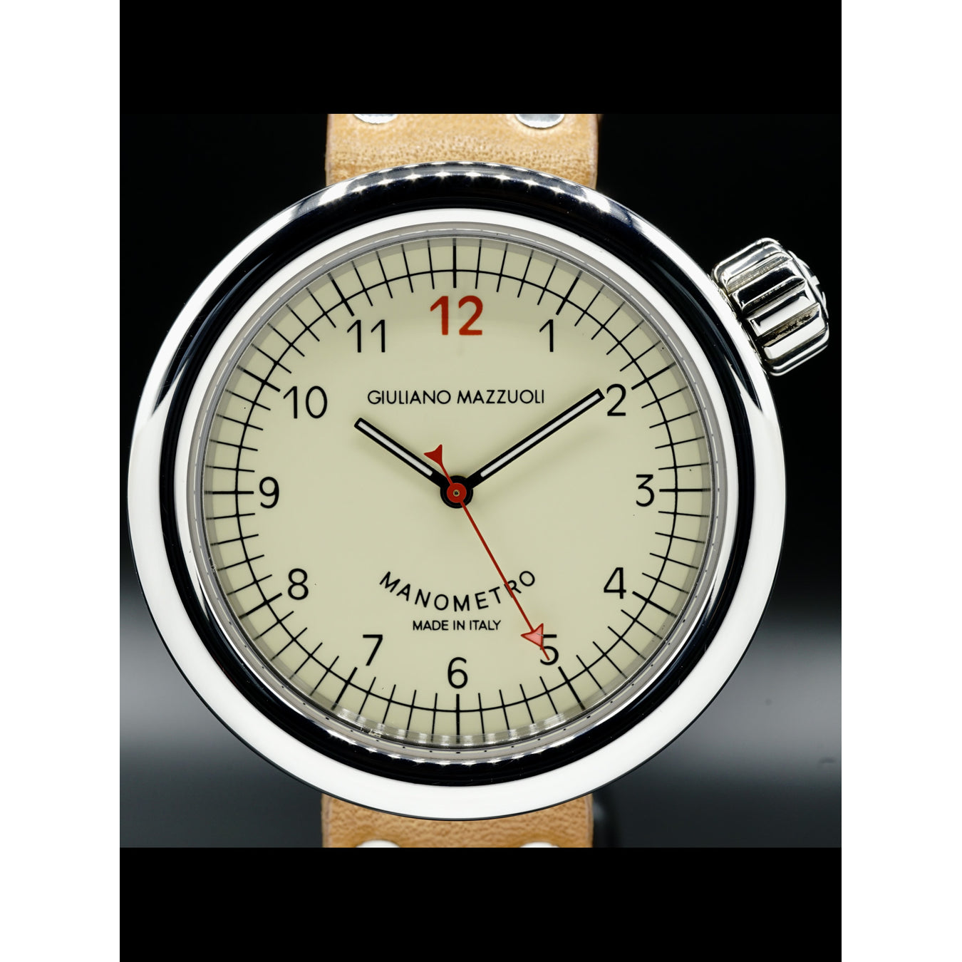 Giuliano Mazzuoli Manometro Ivory Polished Stainless Steel MRP01N