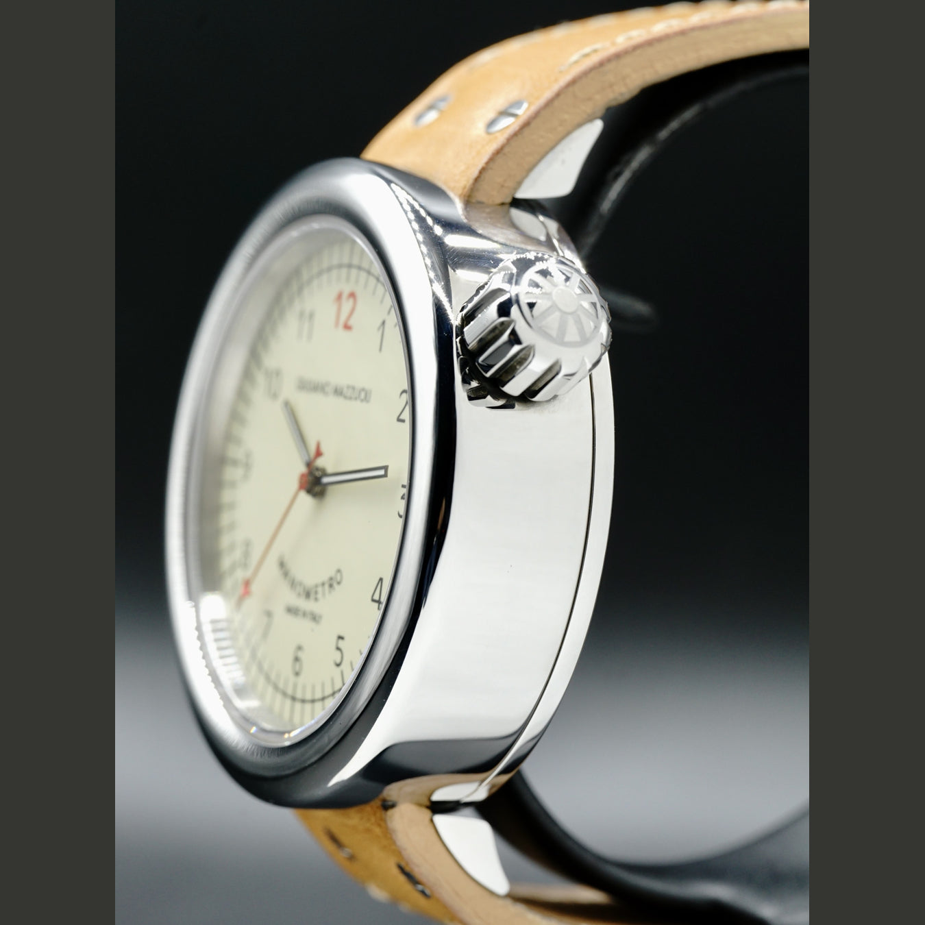 Giuliano Mazzuoli Manometro Ivory Polished Stainless Steel MRP01N