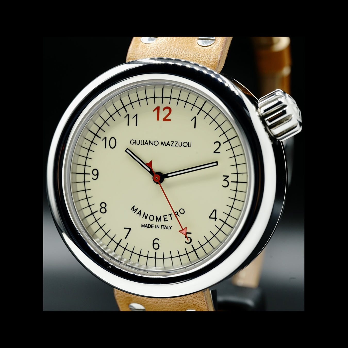Giuliano Mazzuoli Manometro Ivory Polished Stainless Steel MRP01N