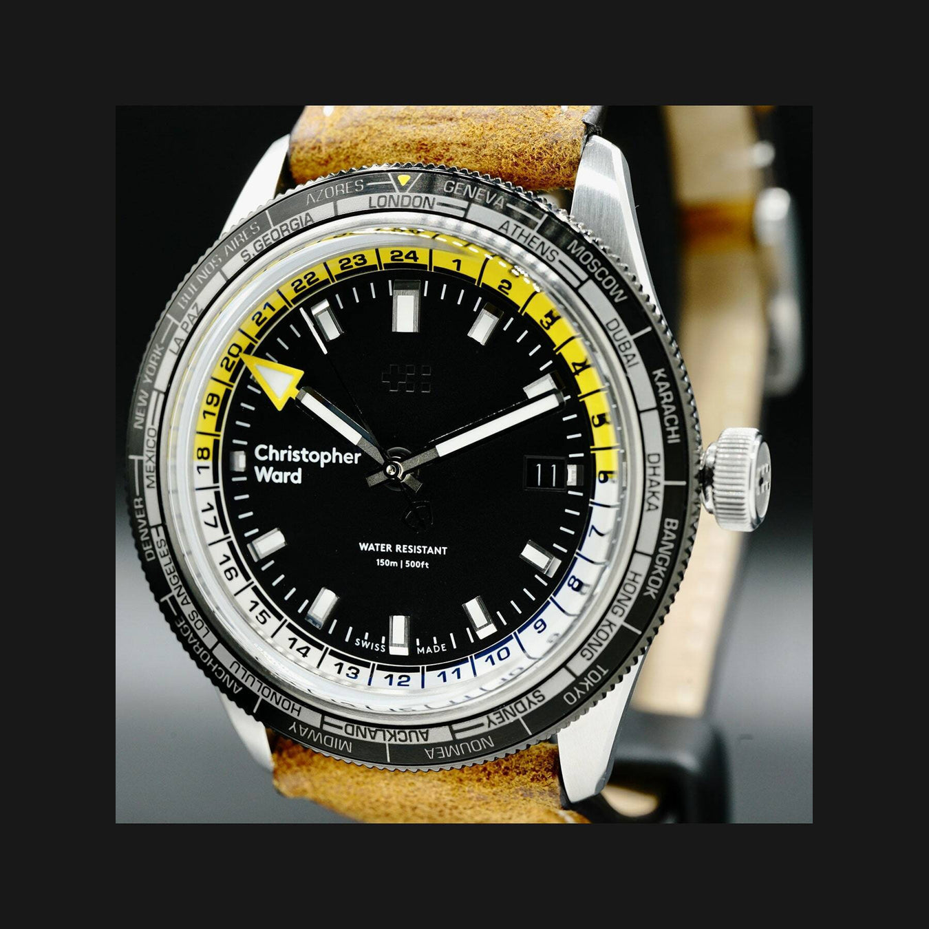 Christopher Ward C65 GMT Worldtimer S65-41AGM1-S0KK1