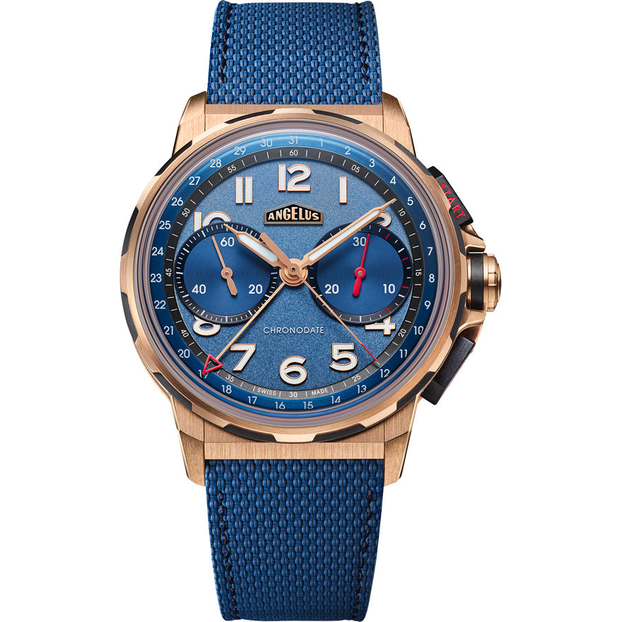 Angelus Chronodate Gold Blue