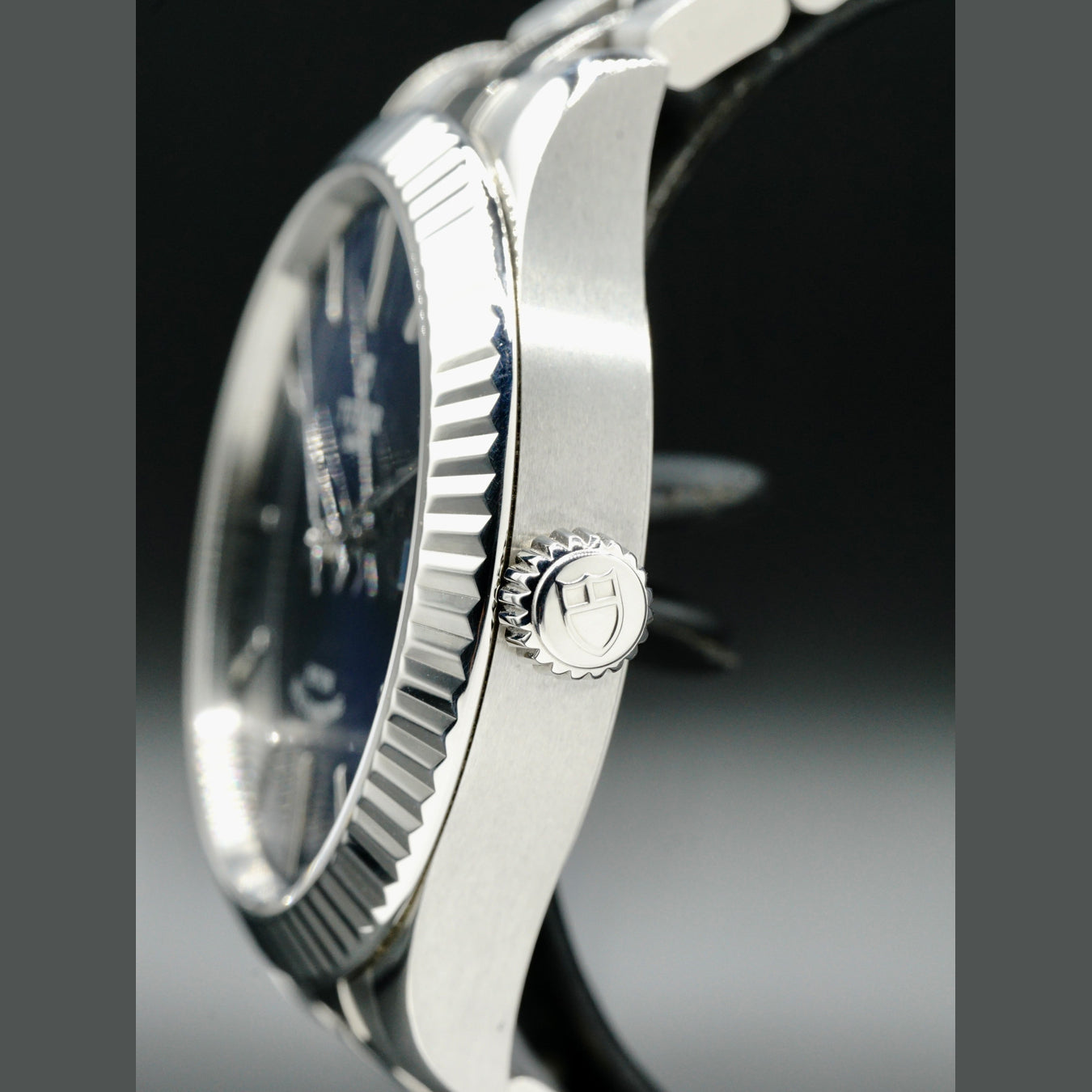 Tudor Style Blue Dial Fluted Bezel M12510-0013