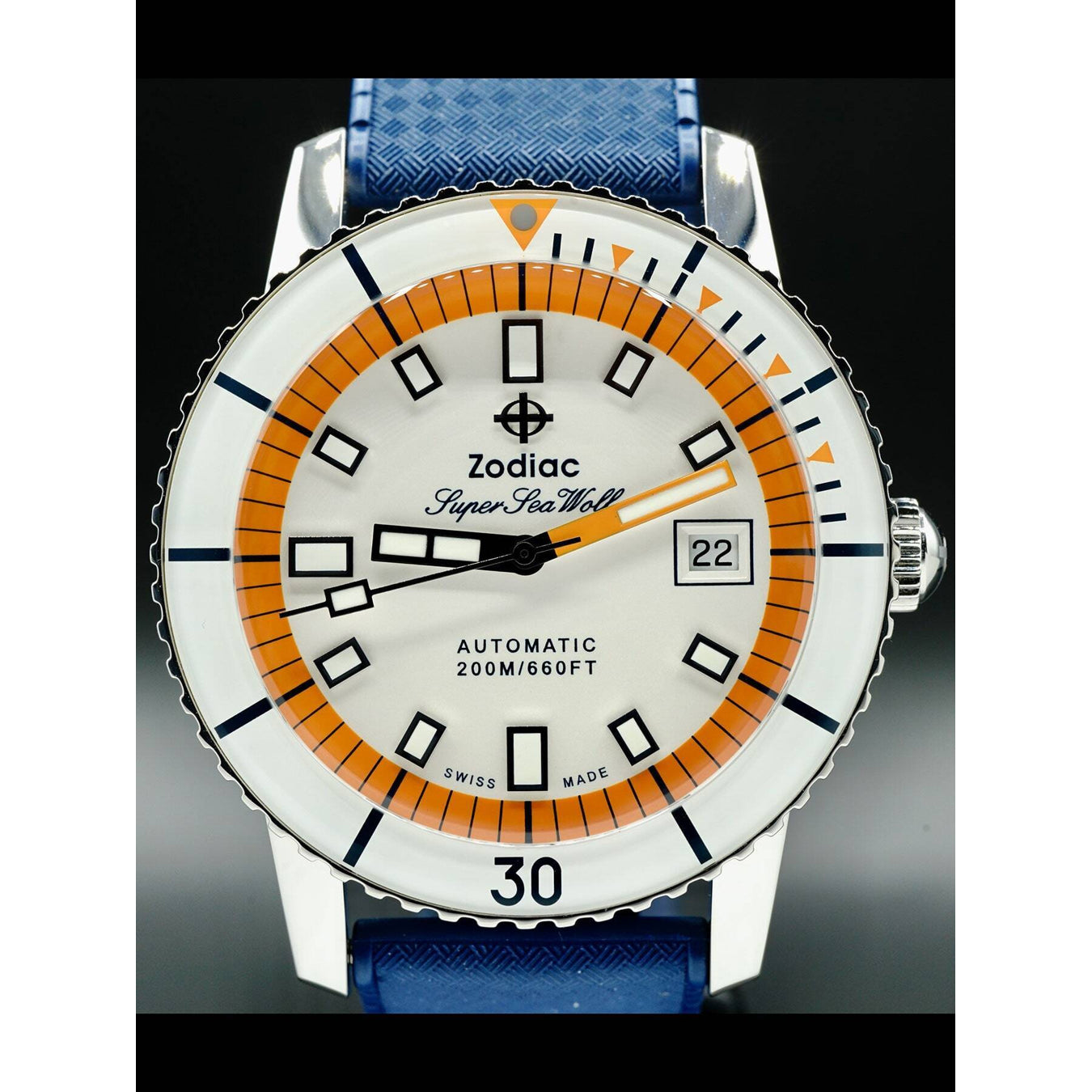 Zodiac Super Sea Wolf Automatic Blue Rubber ZO9270