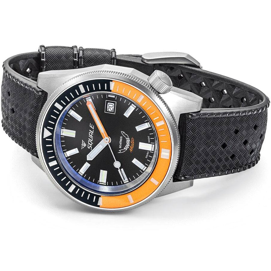 Squale Matic Orange Bezel on Strap MATICXSC.HT
