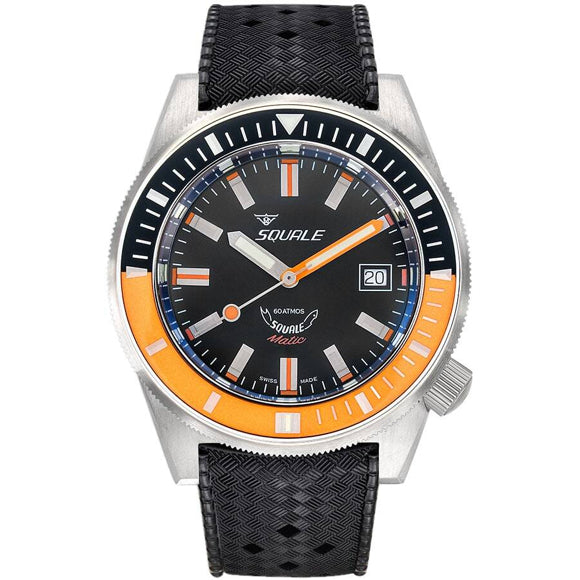 Squale Matic Orange Bezel on Strap MATICXSC.HT