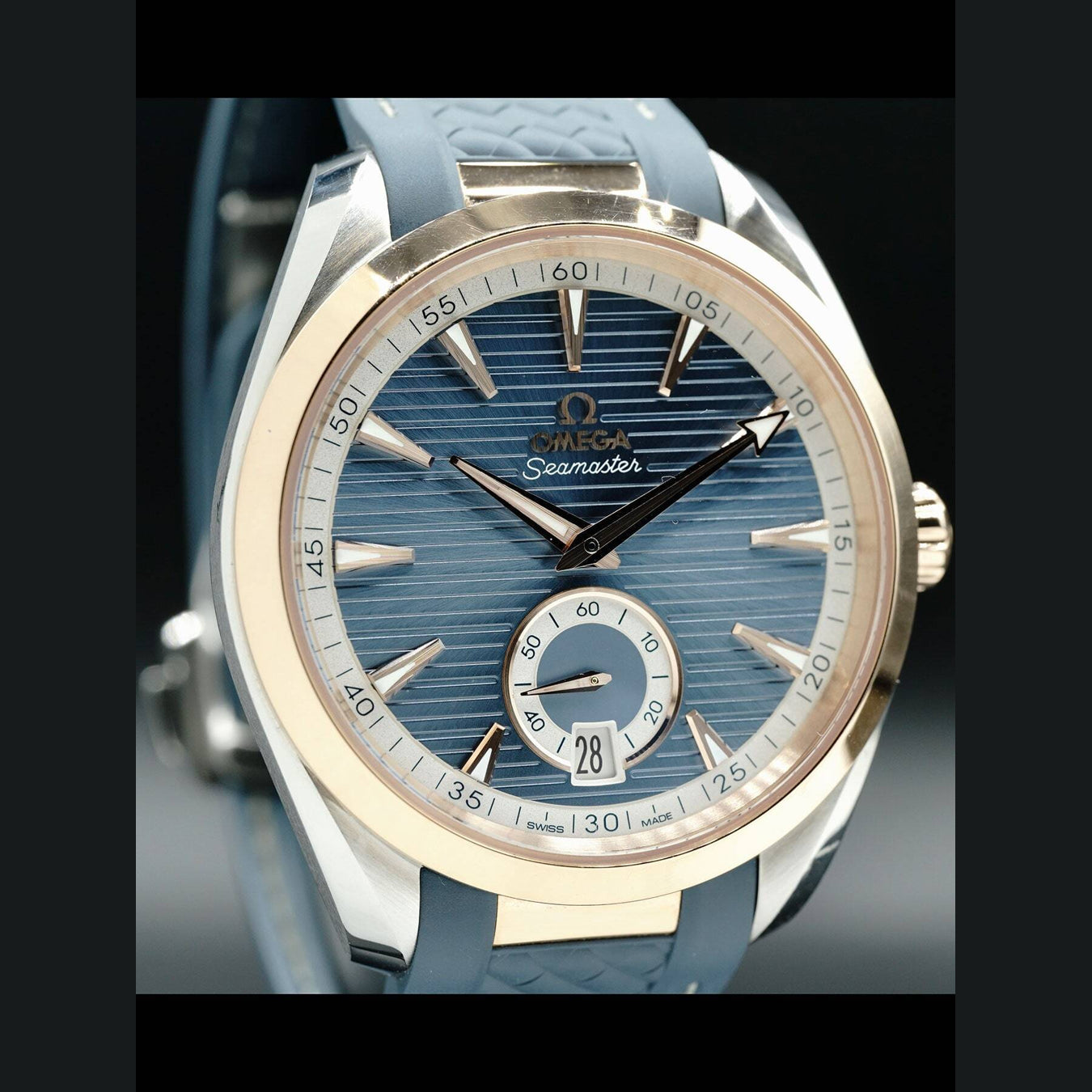 Omega Aqua Terra 150M Small Seconds Steel Gold Blue Dial 41mm 220.22.41.21.03.001