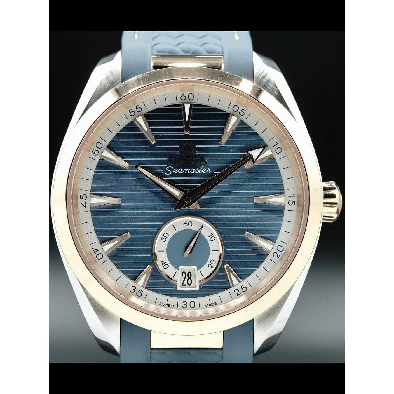 Omega Aqua Terra 150M Small Seconds Steel Gold Blue Dial 41mm 220.22.41.21.03.001