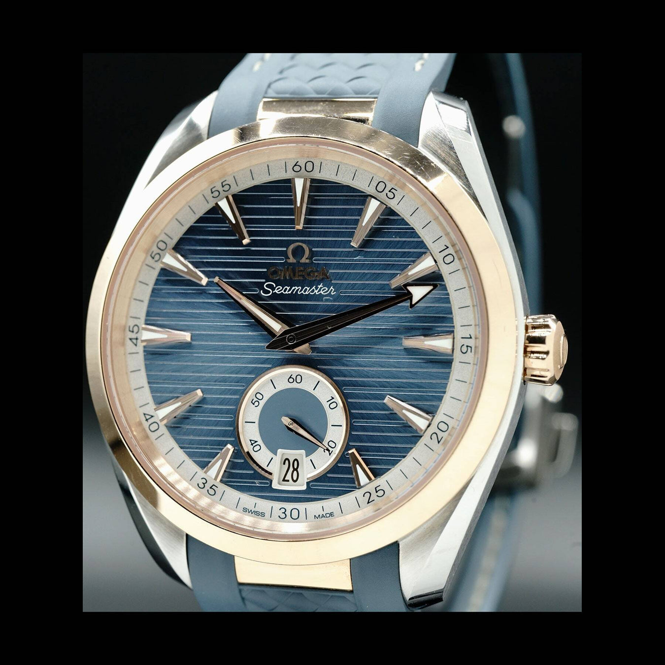 Omega Aqua Terra 150M Small Seconds Steel Gold Blue Dial 41mm 220.22.41.21.03.001