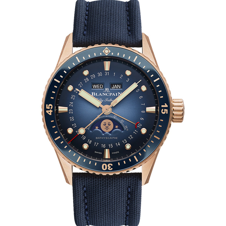 Blancpain Fifty Fathoms Bathyscaphe Complete Calendar Gold 5054 3640 O52B