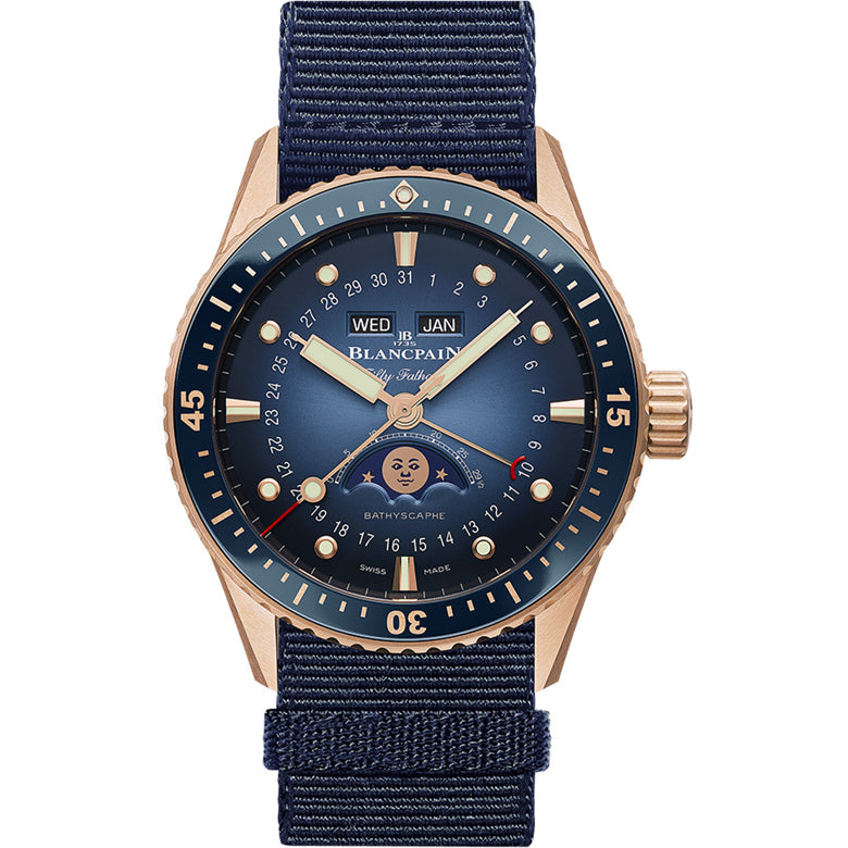 Blancpain Fifty Fathoms Bathyscaphe Complete Calendar Gold 5054 3640 NAOA