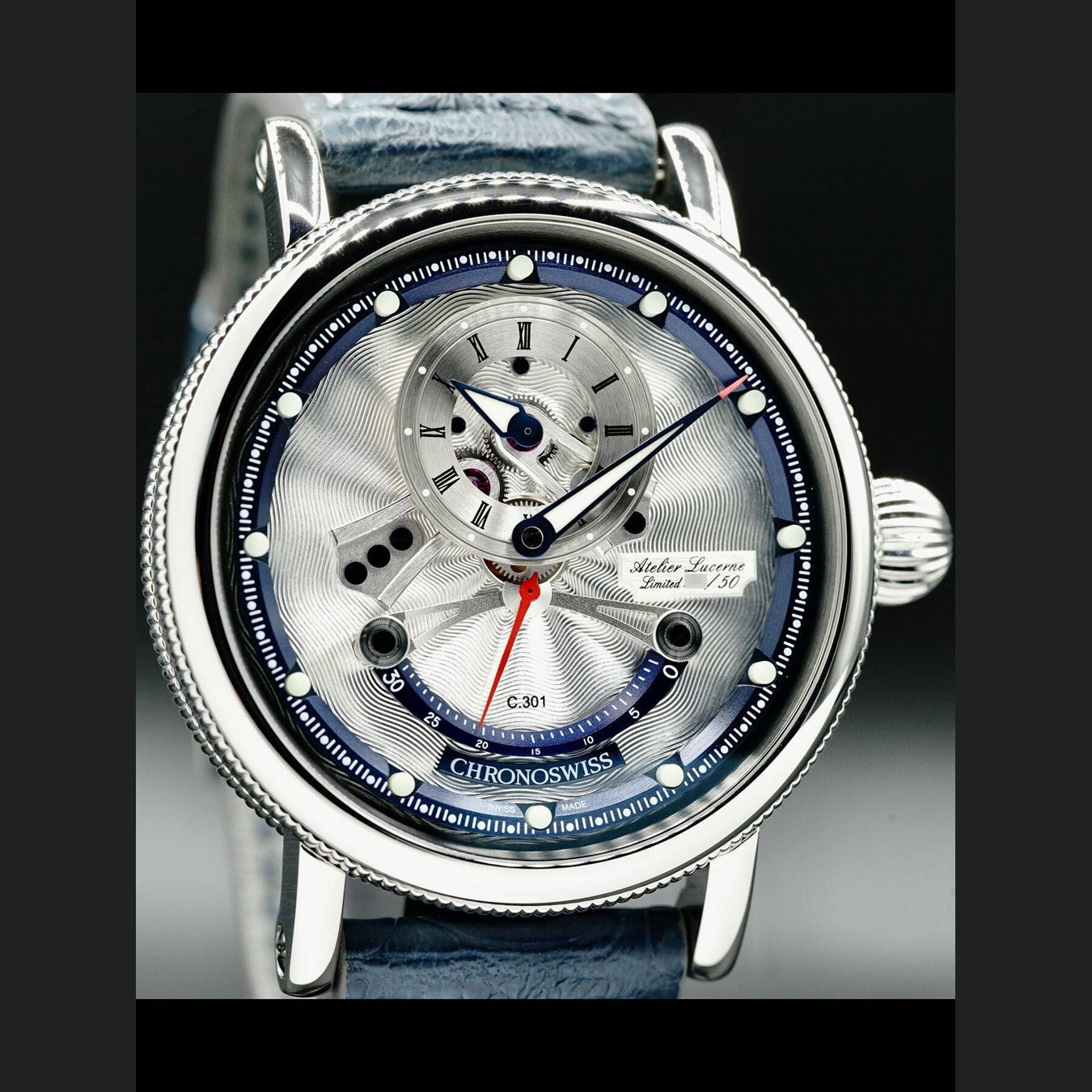 Chronoswiss Flying Grand Regulator Open Gear ReSec Silver Blue CH-6923-SIBL