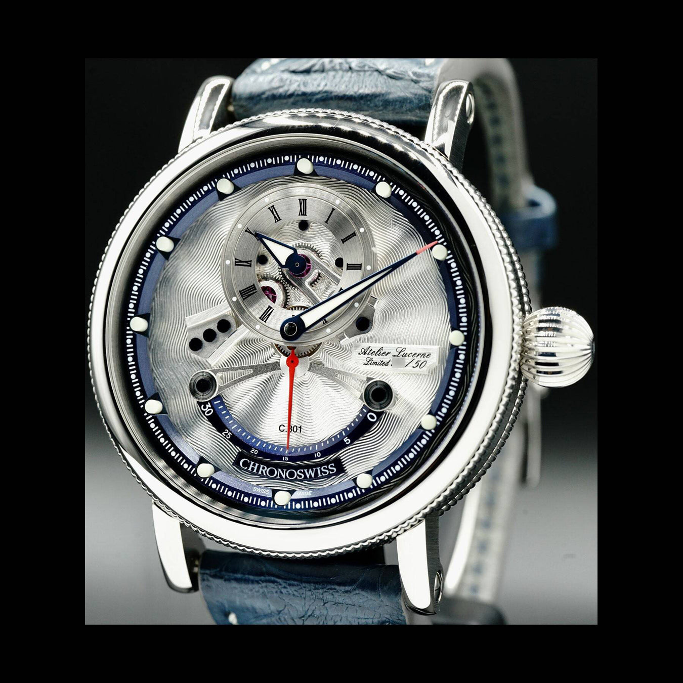 Chronoswiss Flying Grand Regulator Open Gear ReSec Silver Blue CH-6923-SIBL
