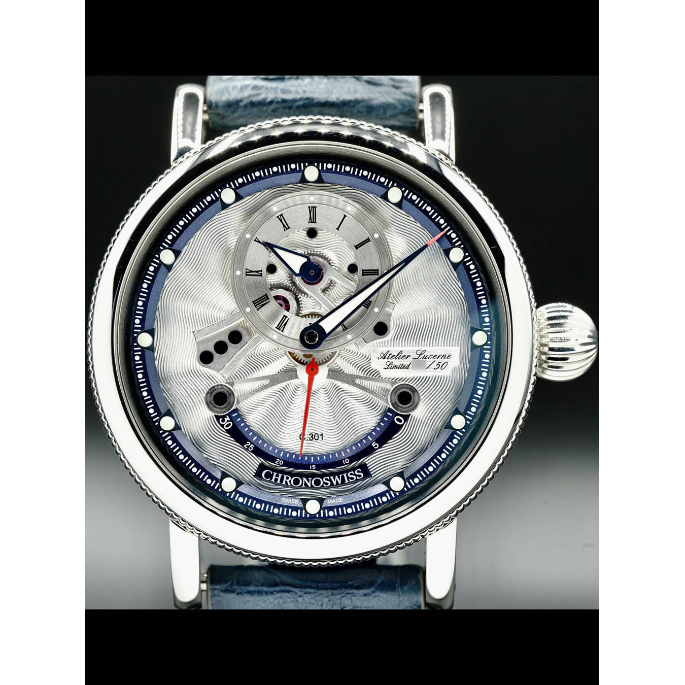 Chronoswiss Flying Grand Regulator Open Gear ReSec Silver Blue CH-6923-SIBL