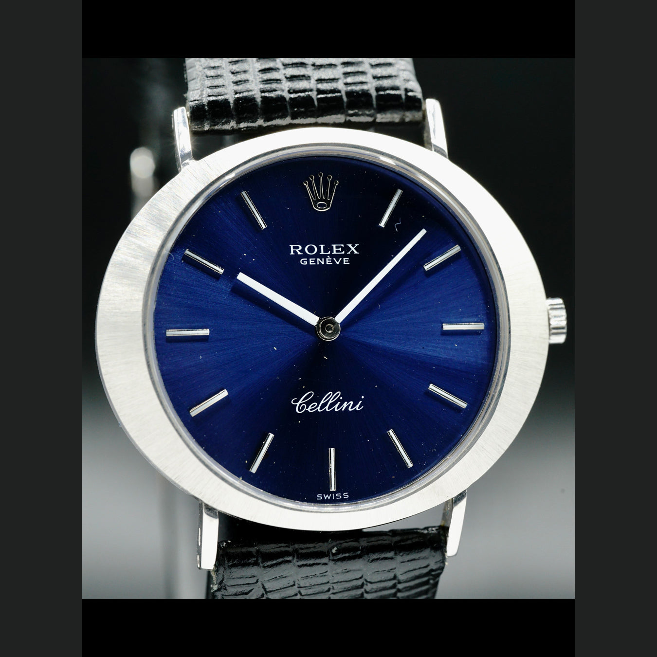 Rolex Cellini 18k White Gold Blue Dial Cellini