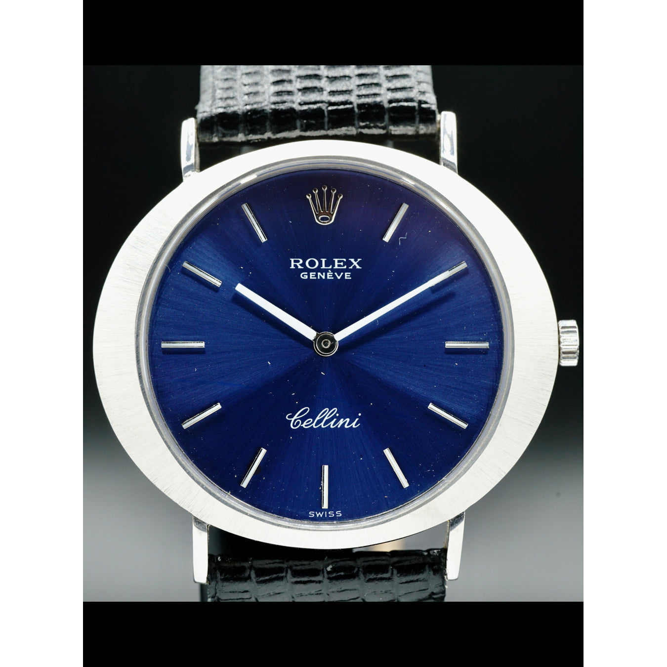 Rolex Cellini 18k White Gold Blue Dial Cellini