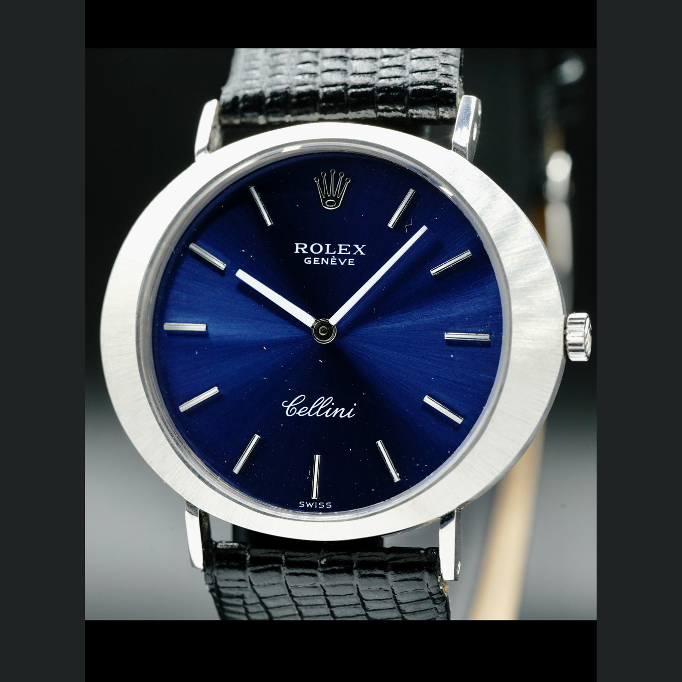 Rolex Cellini 18k White Gold Blue Dial Cellini