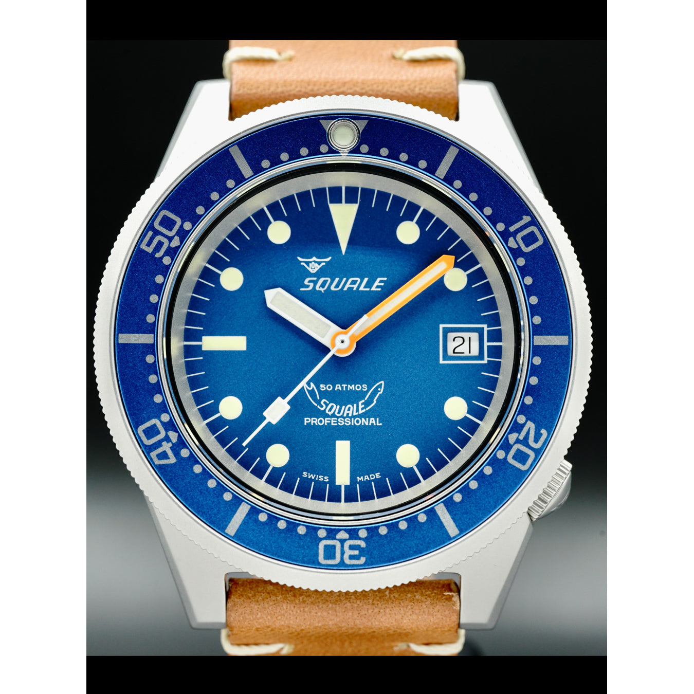 Squale 1521 Blue Blasted 1521BLUEBL.NT
