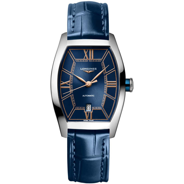 Longines Evidenza Blue Dial on Strap L2.142.4.96.2