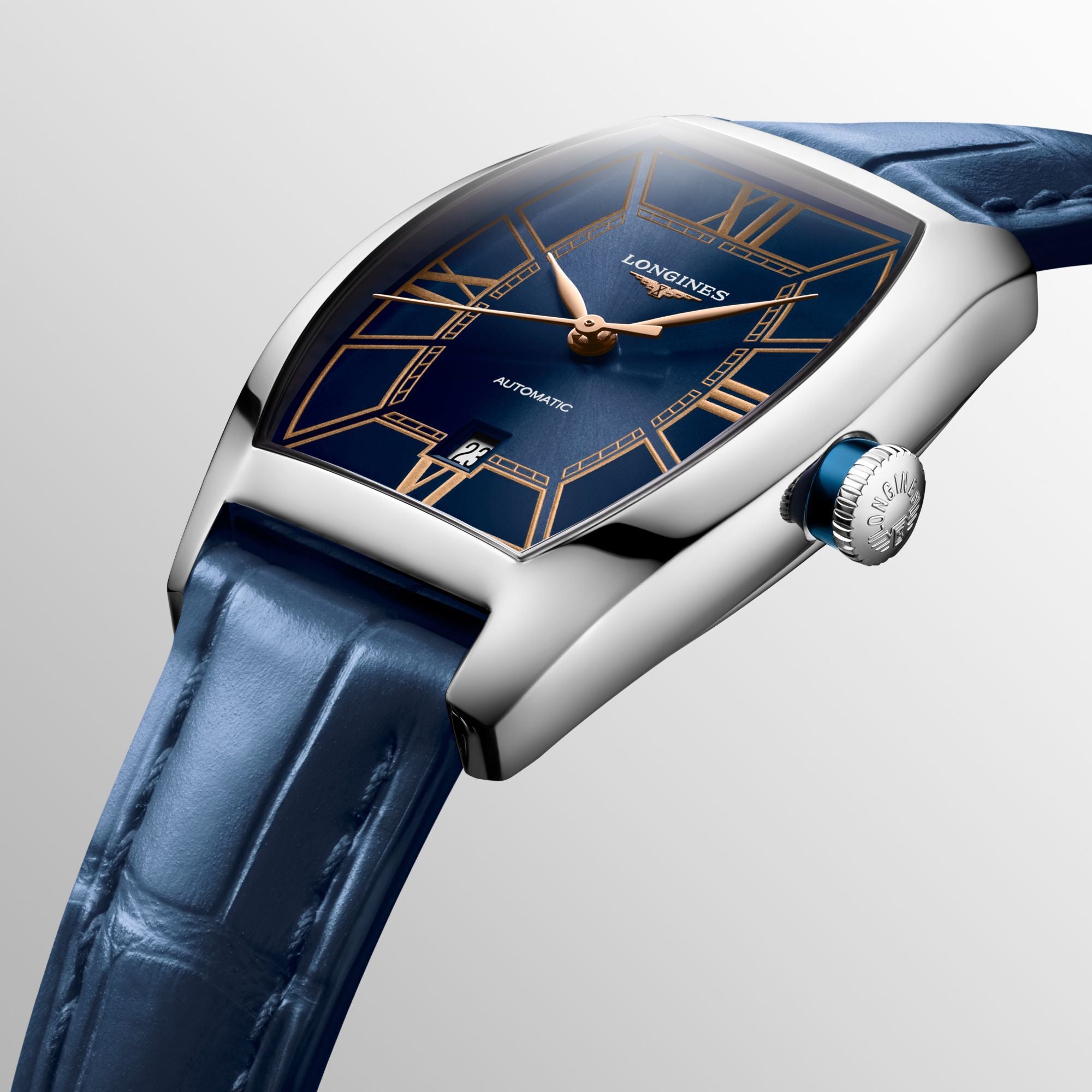 Longines Evidenza Blue Dial on Strap L2.142.4.96.2