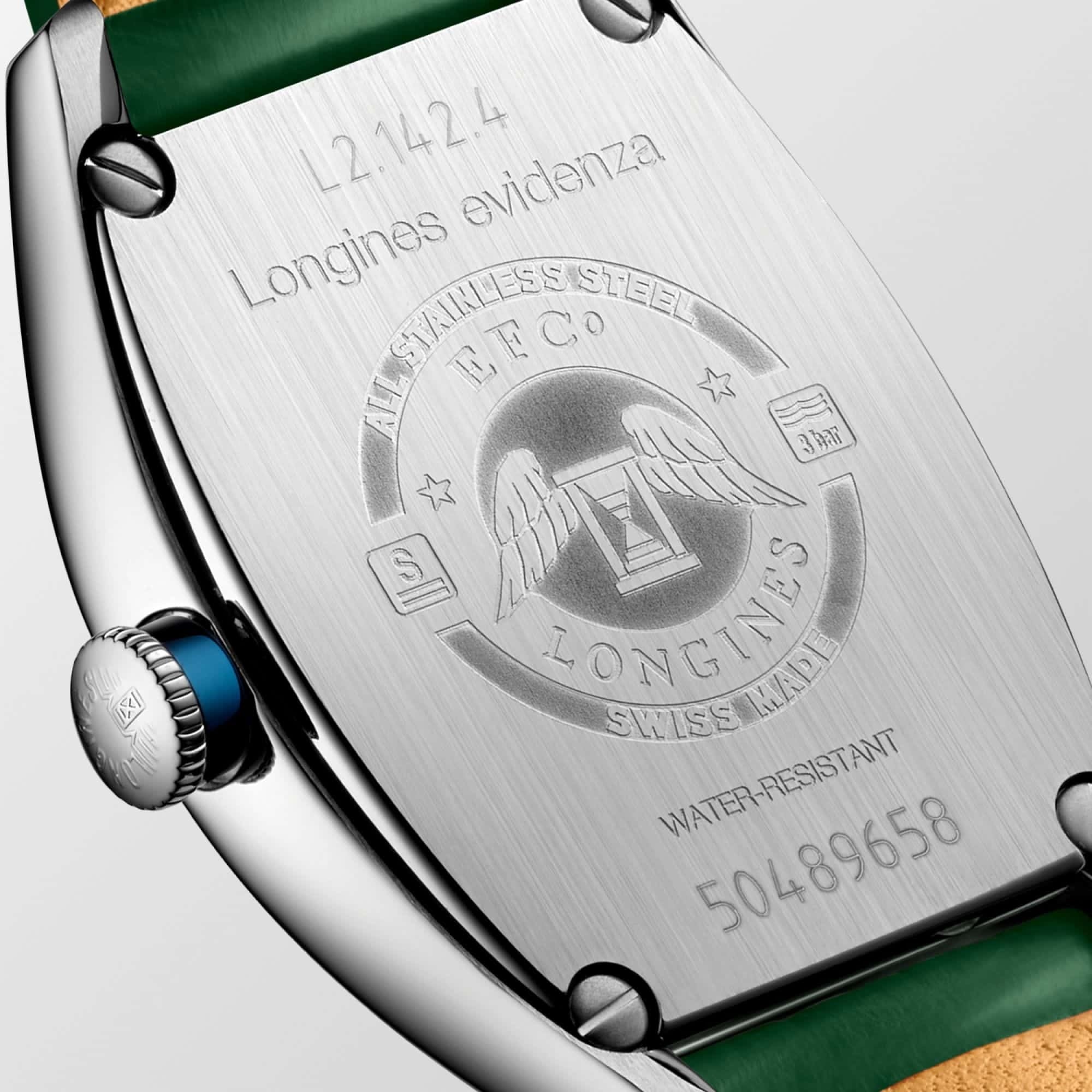 Longines Evidenza Green Dial on Strap L2.142.4.06.2