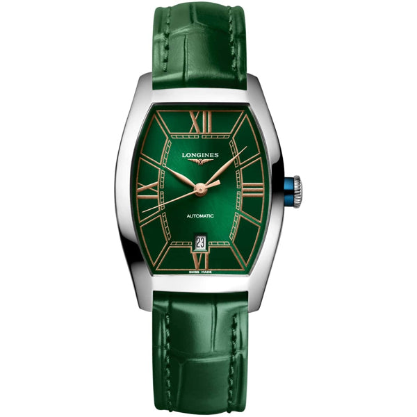 Longines Evidenza Green Dial on Strap L2.142.4.06.2