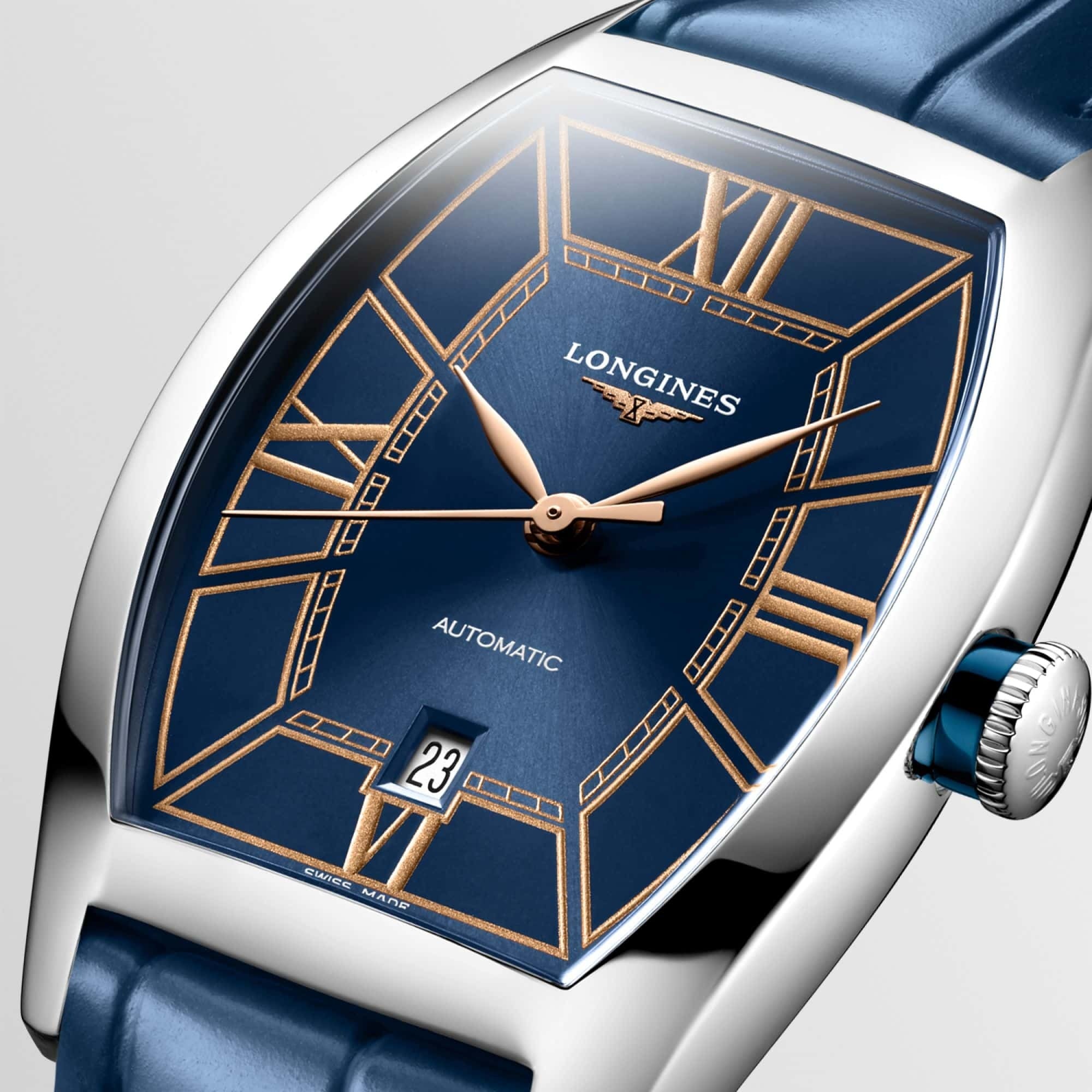 Longines Evidenza Blue Dial on Strap L2.142.4.96.2