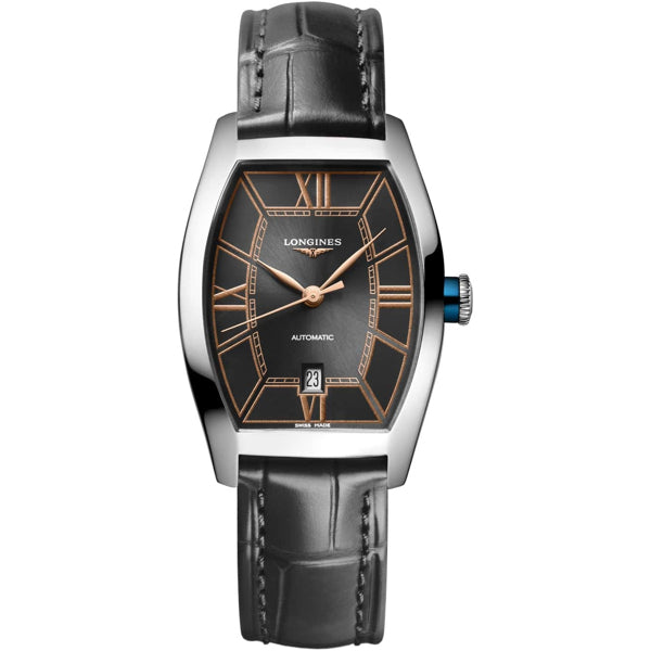 Longines Evidenza Anthracite Dial on Strap L2.142.4.56.2