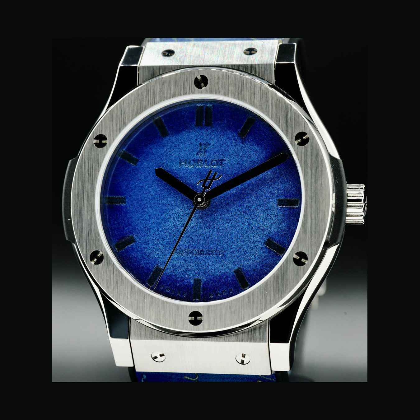 Hublot Classic Fusion Berluti Titanium Scritto Ocean Blue 511.NX.050B.VR.BER16