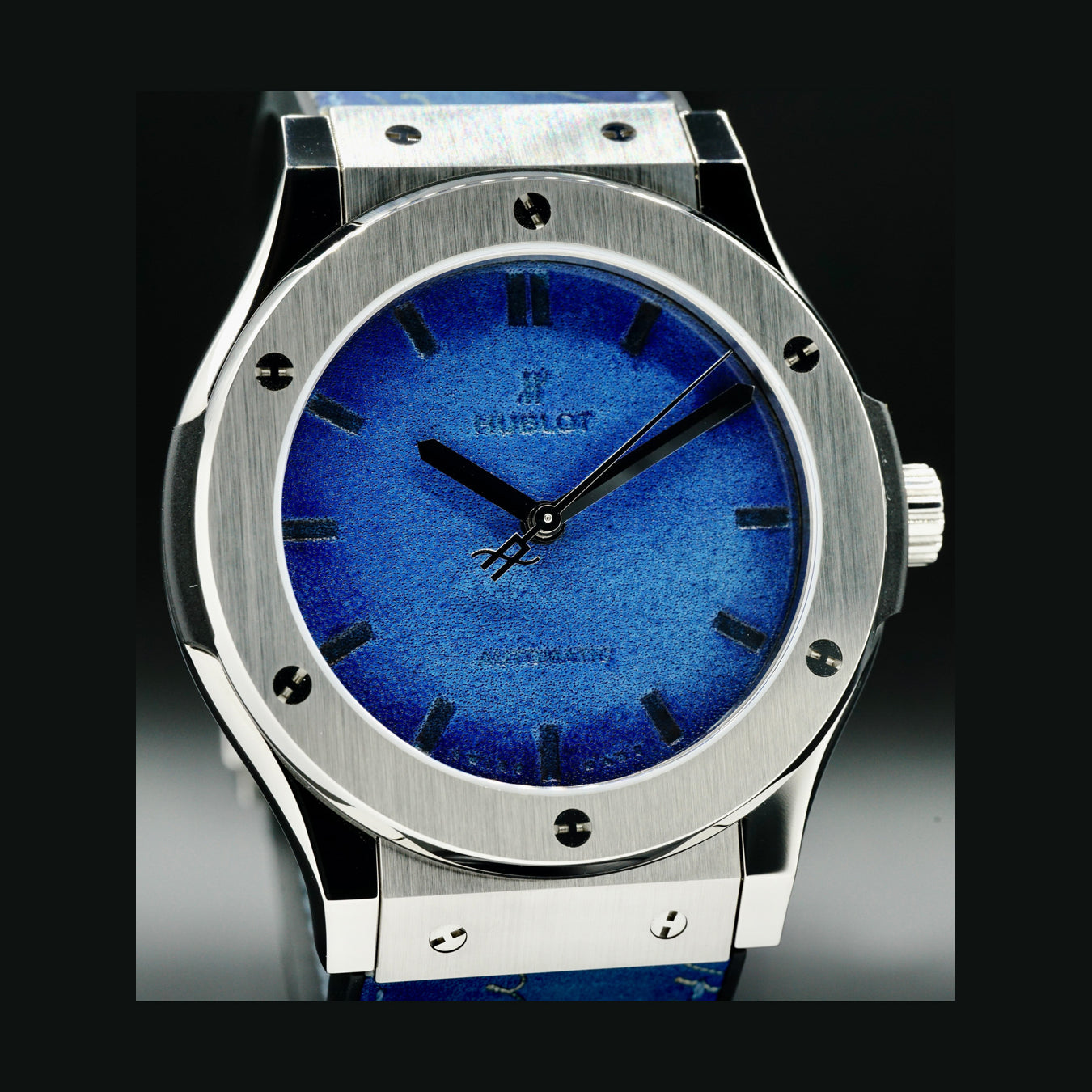 Hublot Classic Fusion Berluti Titanium Scritto Ocean Blue 511.NX.050B.VR.BER16