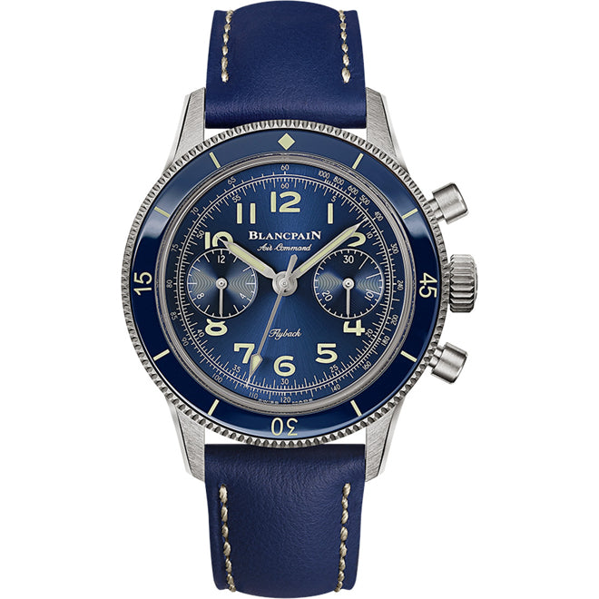 Blancpain Air Command Blue Dial Titanium 36mm on Strap