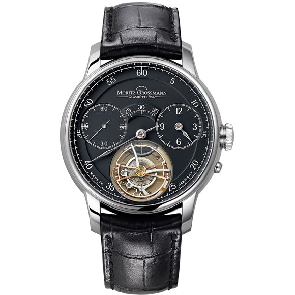 Moritz Grossmann Benu Tourbillon Black Dial White Gold