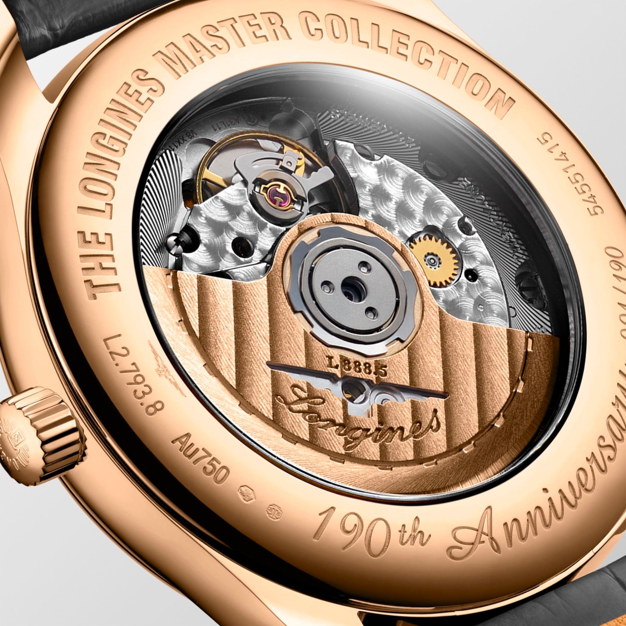 Longines Master Collection 190th Anniversary Pink Gold Anthracite Dial