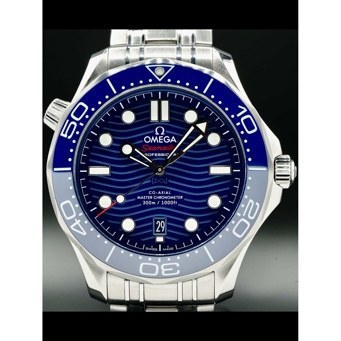 Omega Seamaster Diver 300M Co-Axial Master Chronometer on Bracelet 210.30.42.20.03.001