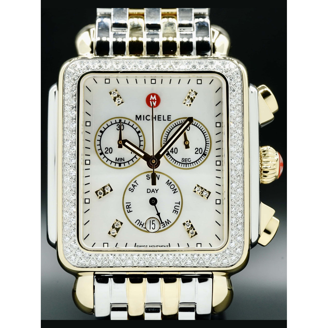 Michele Deco XL Two-Tone 18k Gold MWW06Z000034