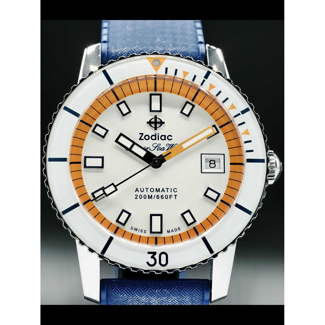 Zodiac Super Sea Wolf Automatic Blue Rubber ZO9270